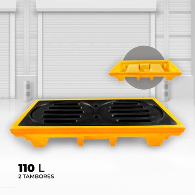 Pallet de Contenção para 2 Tambores 110 Litros