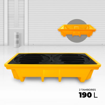 PALLET PARA 2 TAMBORES - 190 L