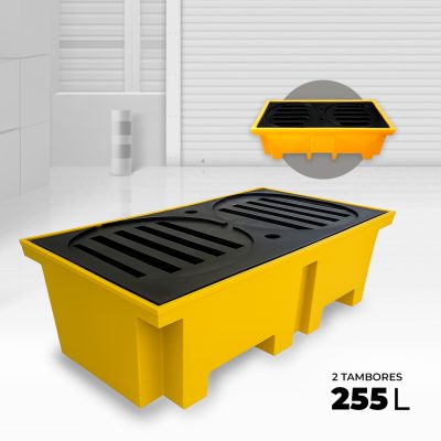 PALLET PARA 2 TAMBORES - 255 L
