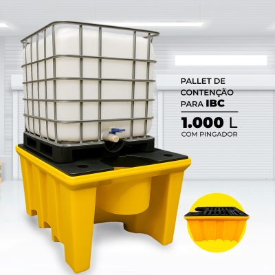 PALLET PARA IBC 1000 LITROS COM PINGADOR